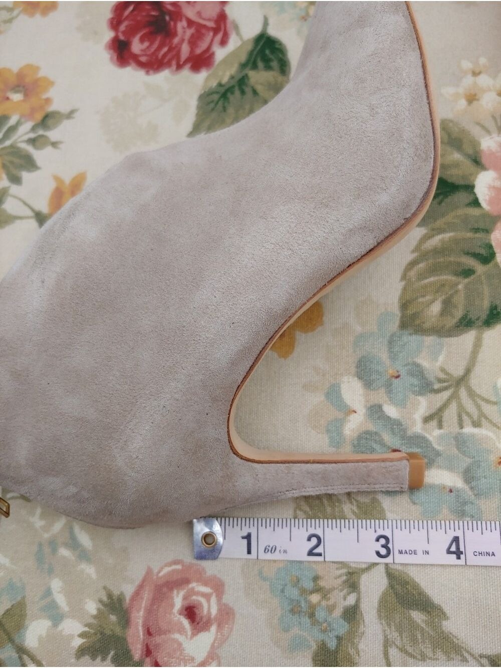 Joie Jadyn Pointed-Toe Suede Ankle Booties in Light Taupe Women's 37.5 US 7.5 - Picture 10 of 16
